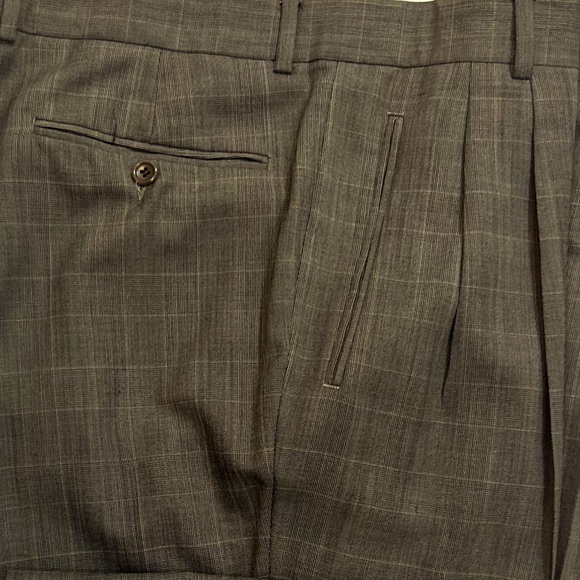 💫VINTAGE Hugo Boss Al Capone Catania 100% Virgin Wool Checked Men’s Suit - Picture 7 of 15